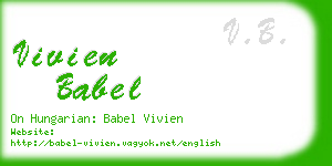 vivien babel business card